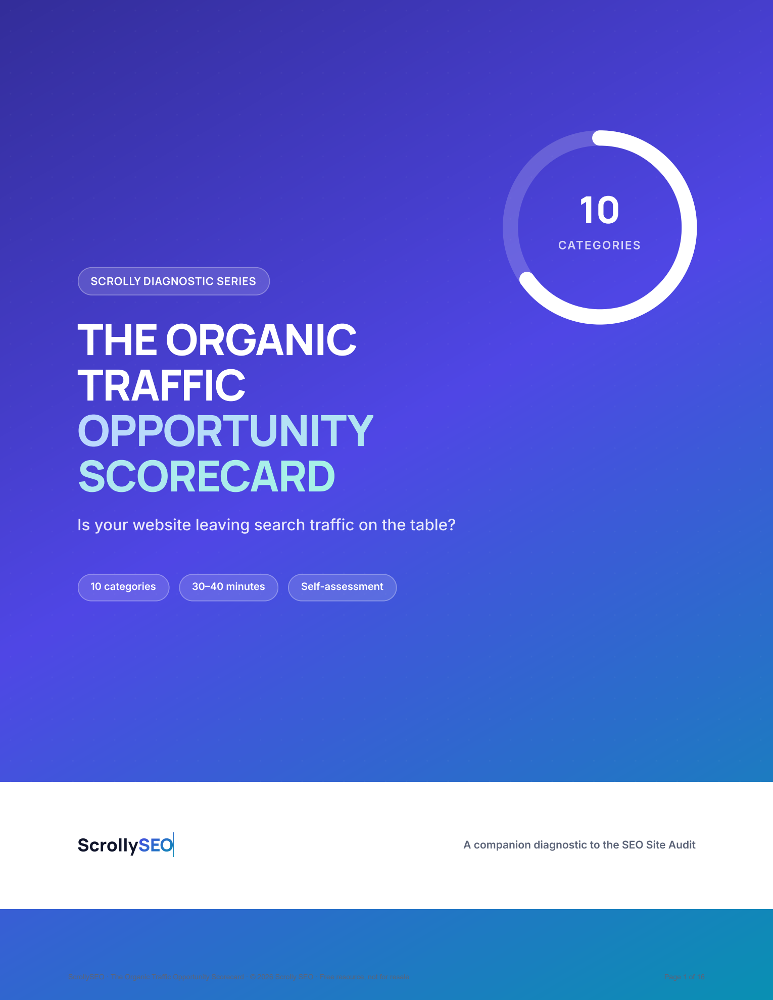 Cover of the Organic Traffic Opportunity Scorecard