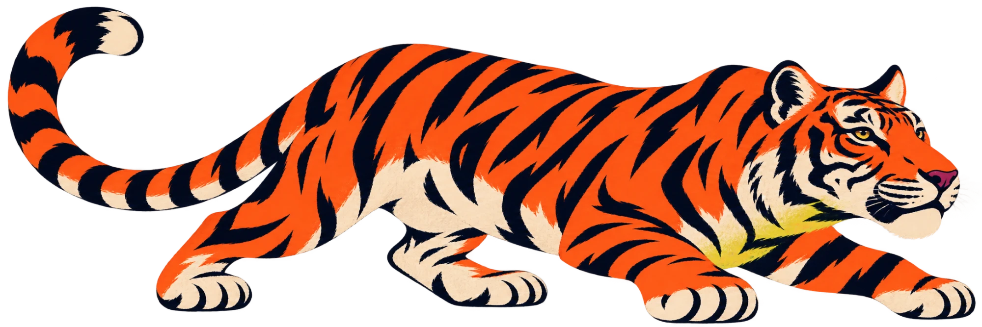 Tiger mid-stride