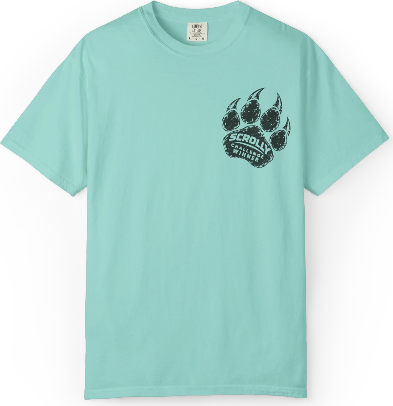Front of the $1K Challenge stripe shirt