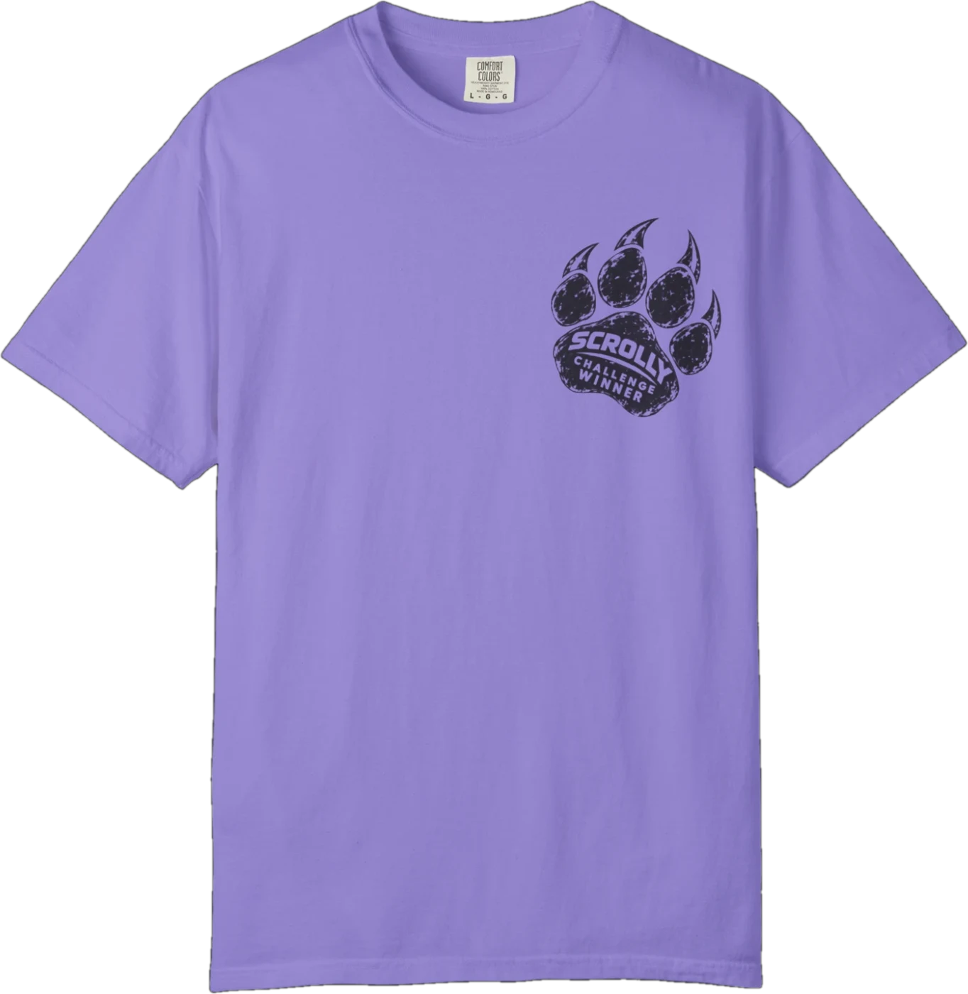 Front of the $10K Challenge stripe shirt