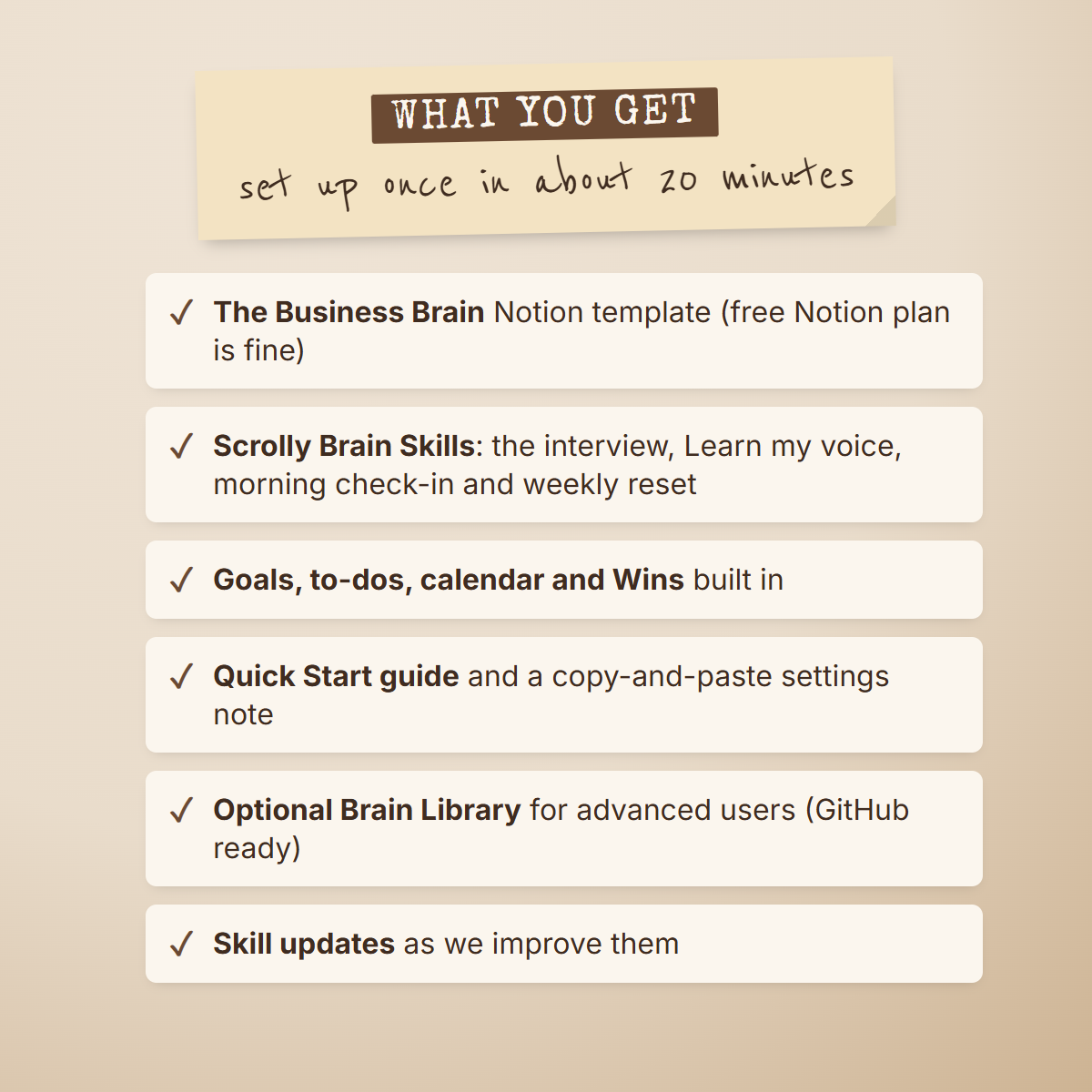 Business Brain: what you get