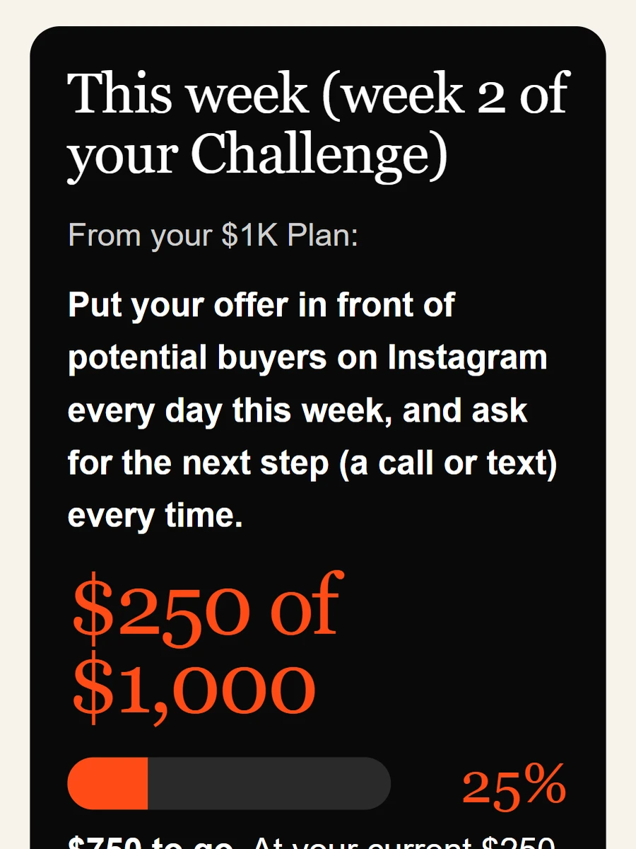 Your $1K Plan